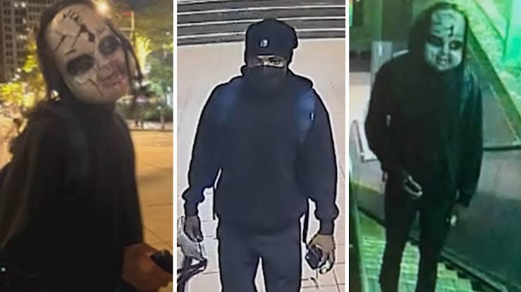Filadelfia en alerta: buscan a un hombre con máscara de Halloween que aterroriza y amenaza a peatones
