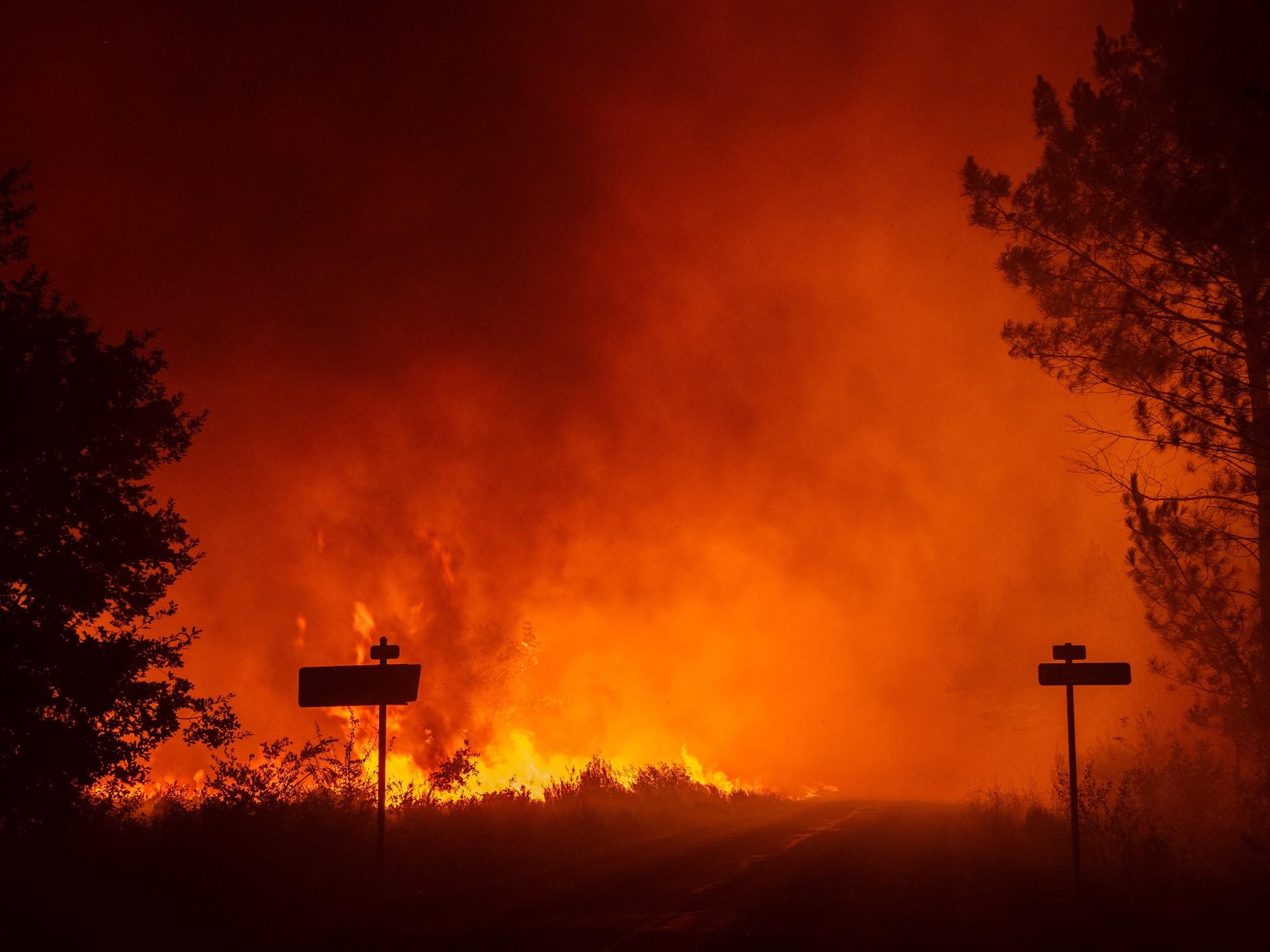 Incendios en Francia: 40.000 evacuados y 100 casas destruidas