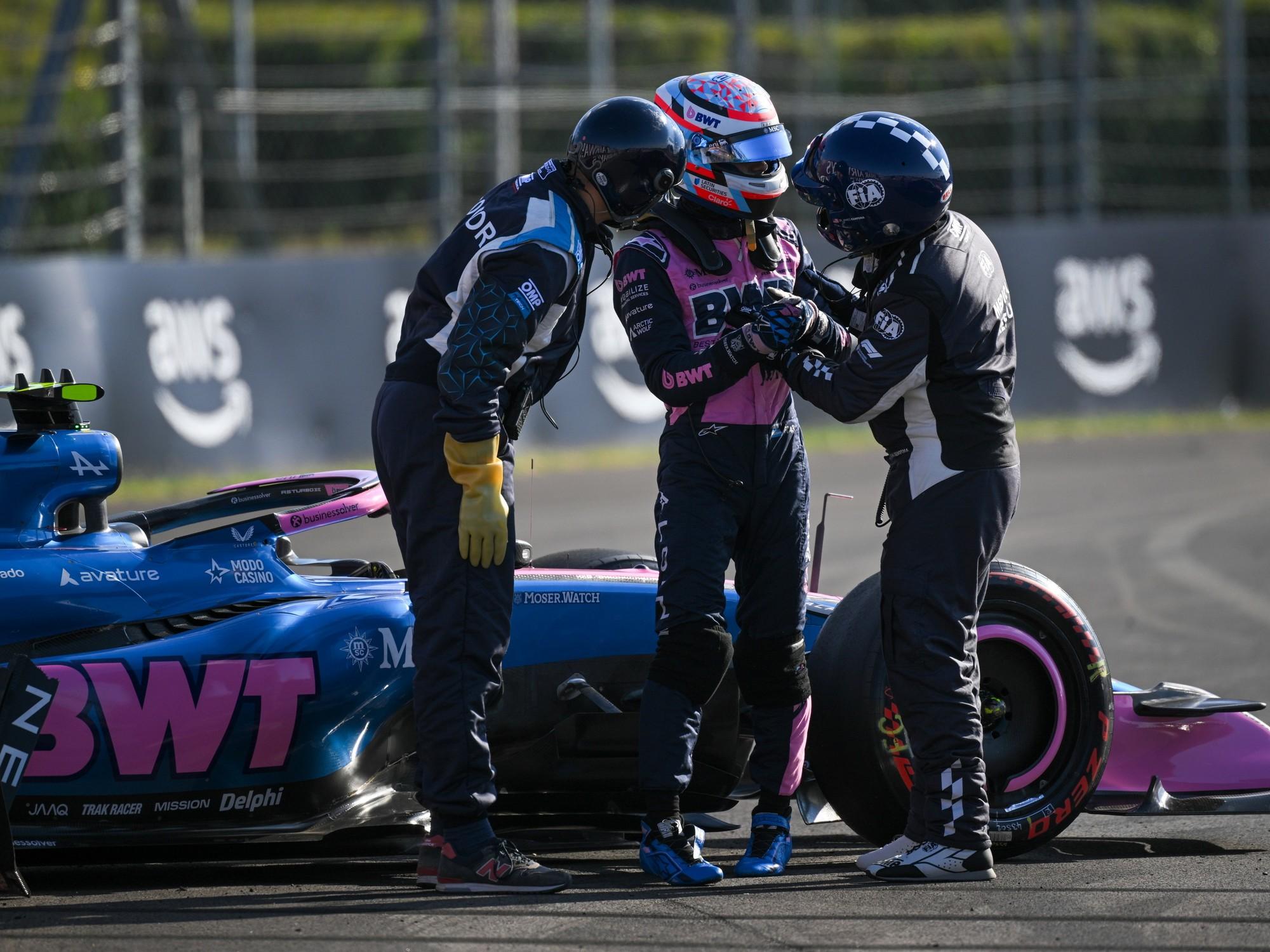 Franco Colapinto en el GP de Hungría: trompo, choque y bronca en la FP2