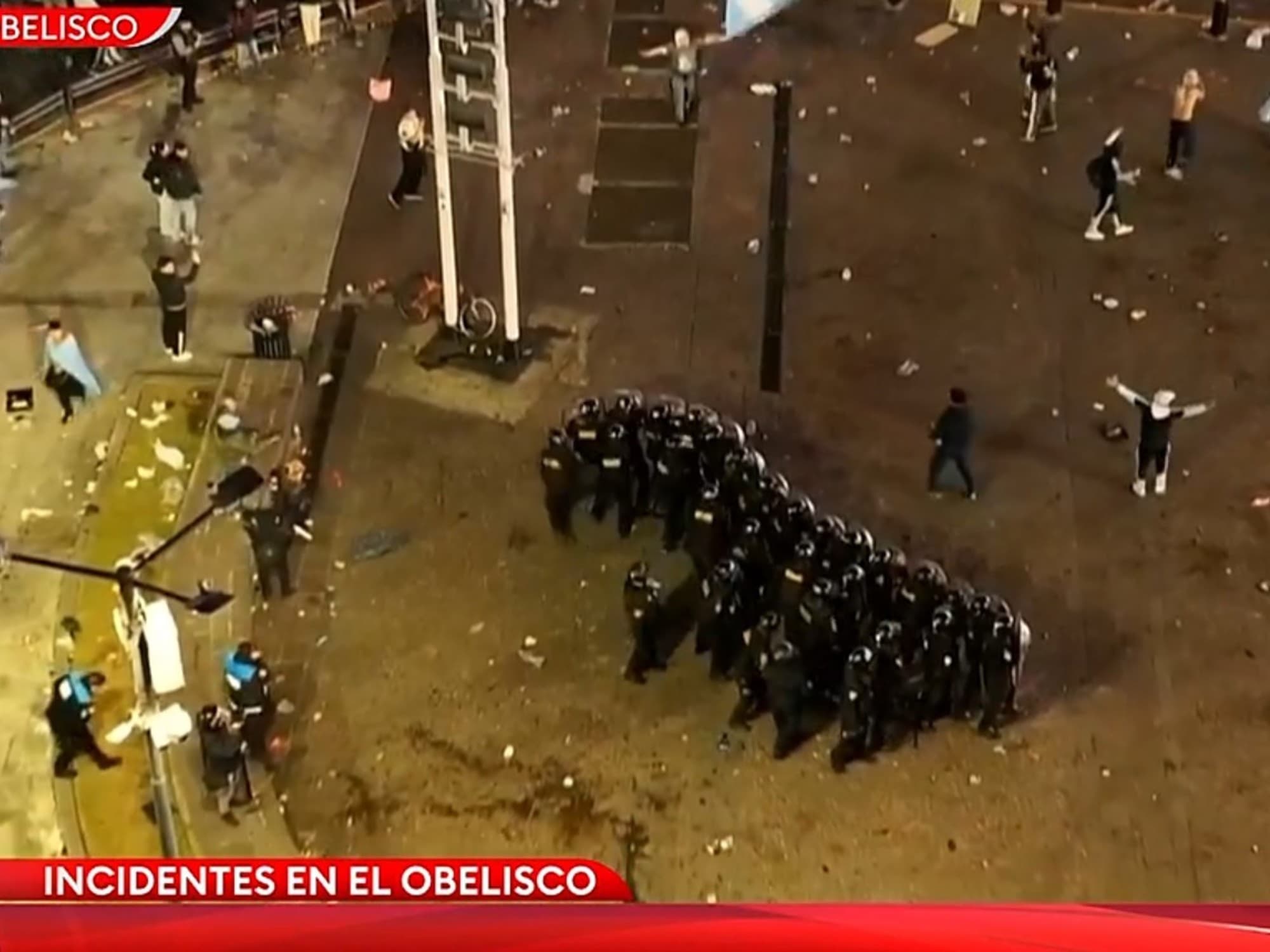Disturbios en el Obelisco: enfrentamientos con la policía dejan heridos y detenidos