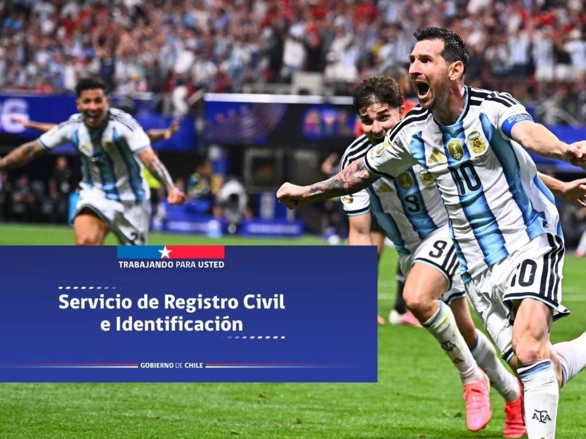 El "efecto Messi" cruza la cordillera: furor por el astro argentino en el Registro Civil de Chile