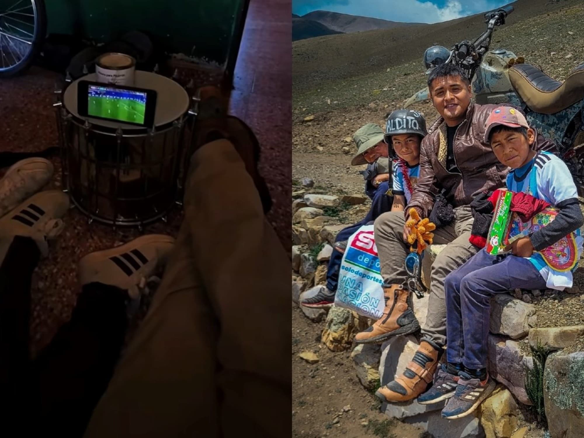 La pasión no tiene fronteras: el maestro rural que viaja 70 kilómetros por la Puna y comparte el Mundial en un celular