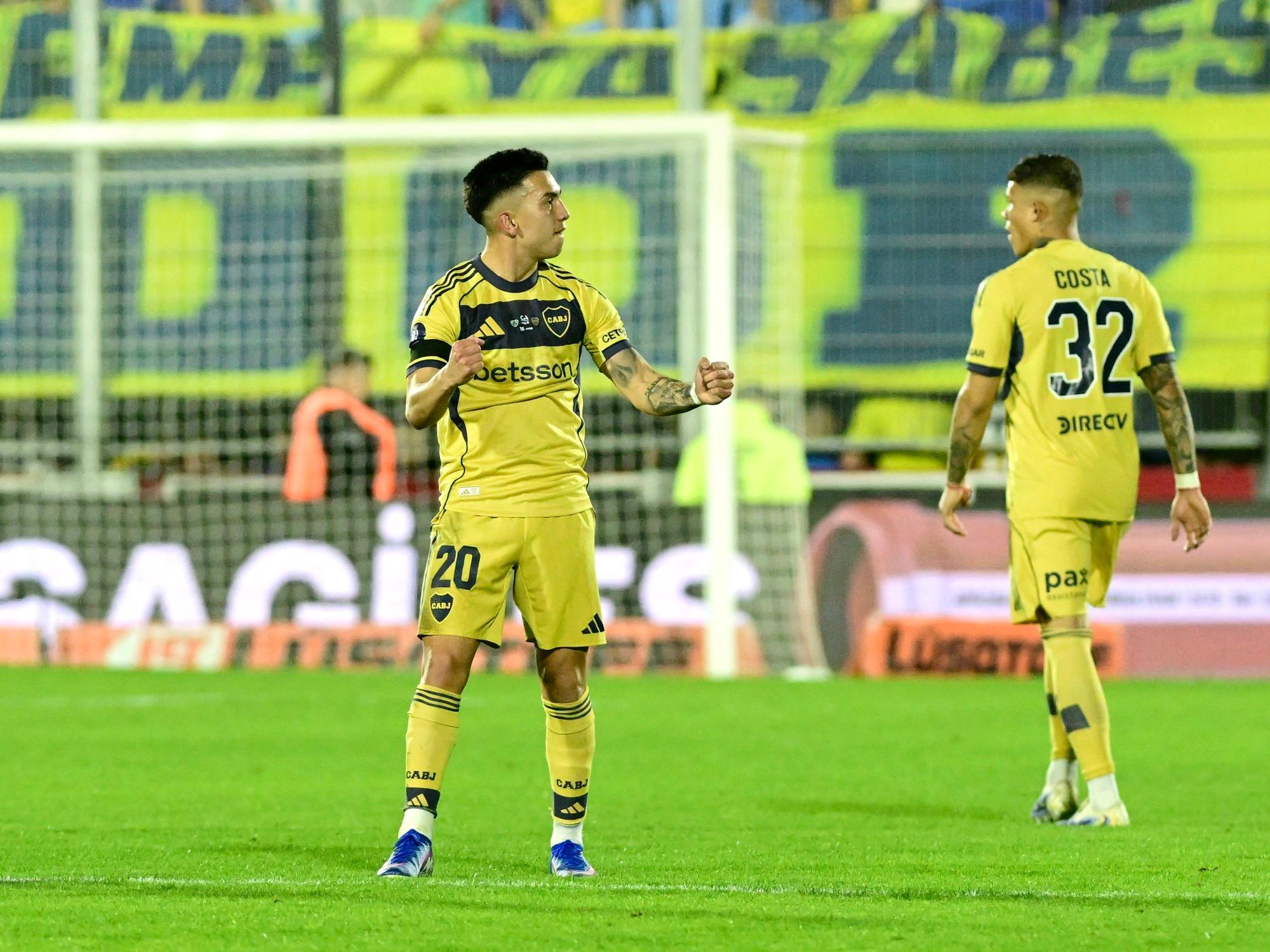 Boca se puso en ventaja frente a Sarmiento con un golazo de Velasco en el debut del Vasco Arruabarrena