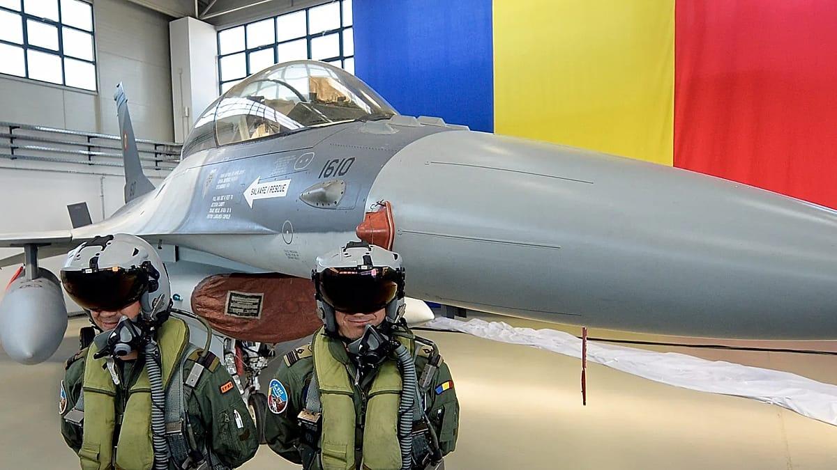 Rumania: un caza F-16 derribó un dron en su espacio aéreo