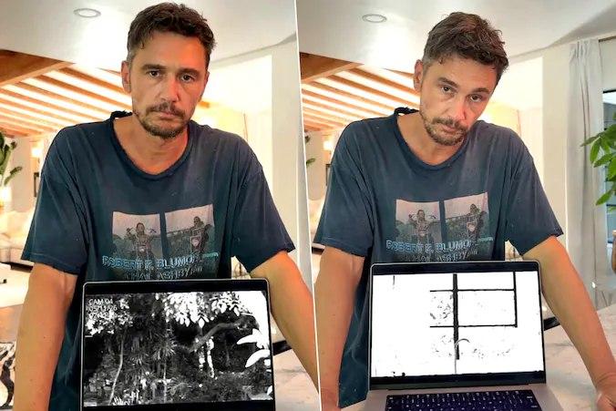 James Franco reapareció y desconcierta a todos: asegura haber filmado a un extraterrestre en su casa