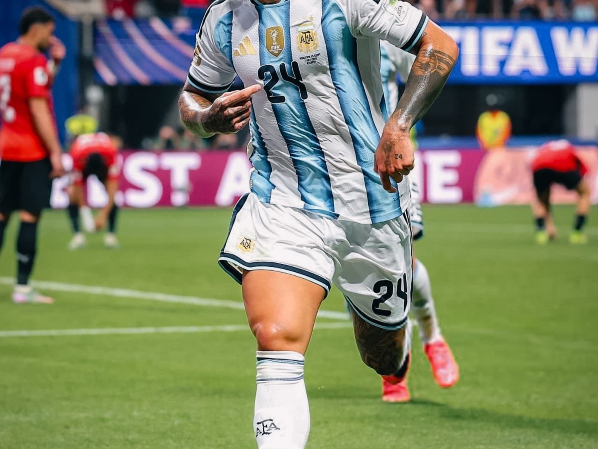 El orgullo de River: el festejo del Millonario tras el gol de Enzo Fernández en el Mundial
