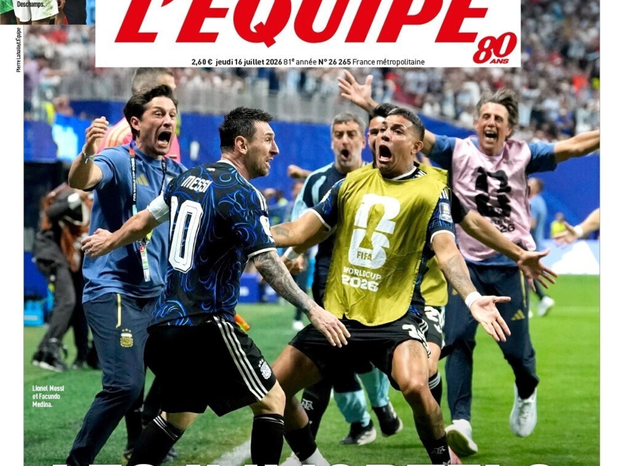 El elogio de L'Equipe a la Selección Argentina tras vencer a Inglaterra: "Los inmortales"