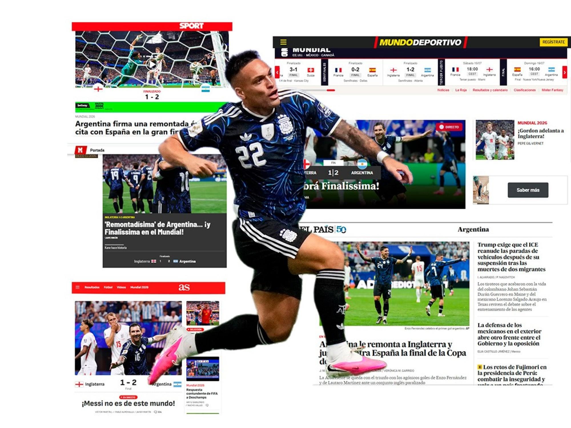 "Remontada épica": la reacción de la prensa de España tras el triunfo de Argentina sobre Inglaterra