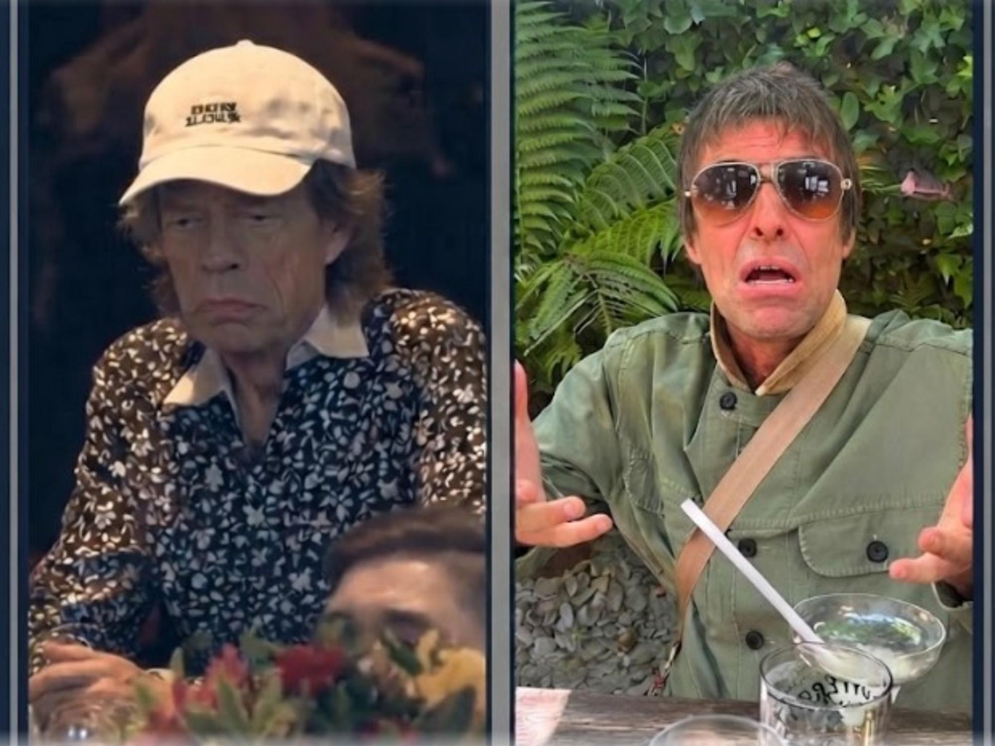 Reacciones de leyenda: Mick Jagger y Liam Gallagher vivieron a puro rock el partido de Argentina