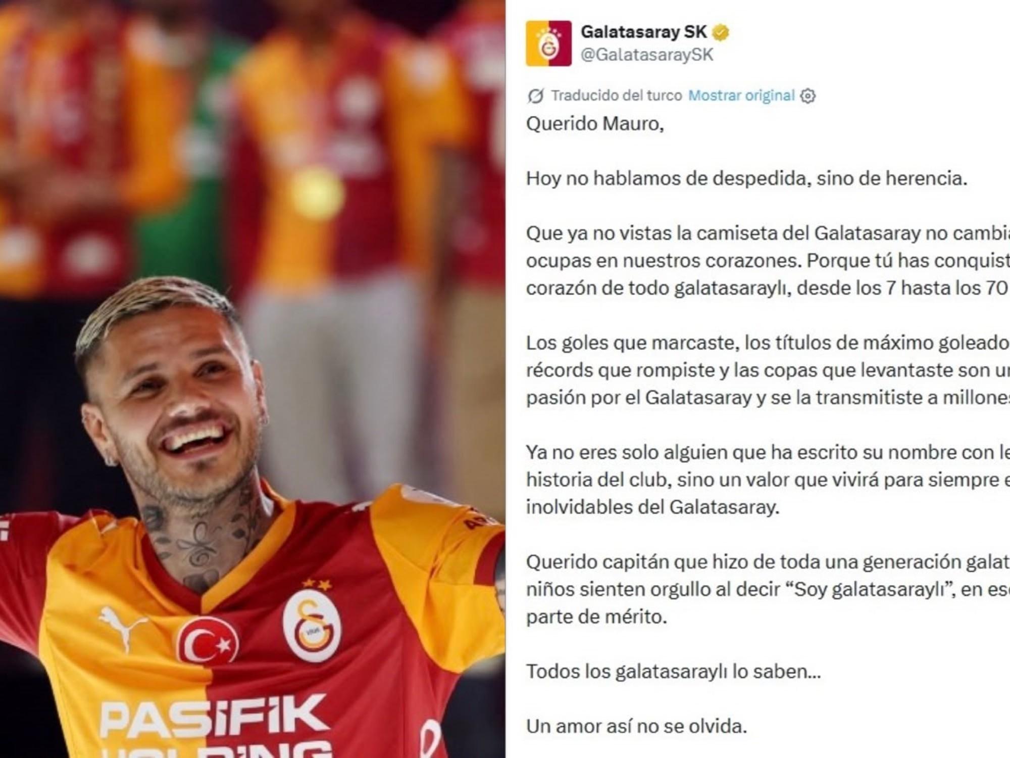 Mauro Icardi se va del Galatasaray: quedó libre y define su futuro