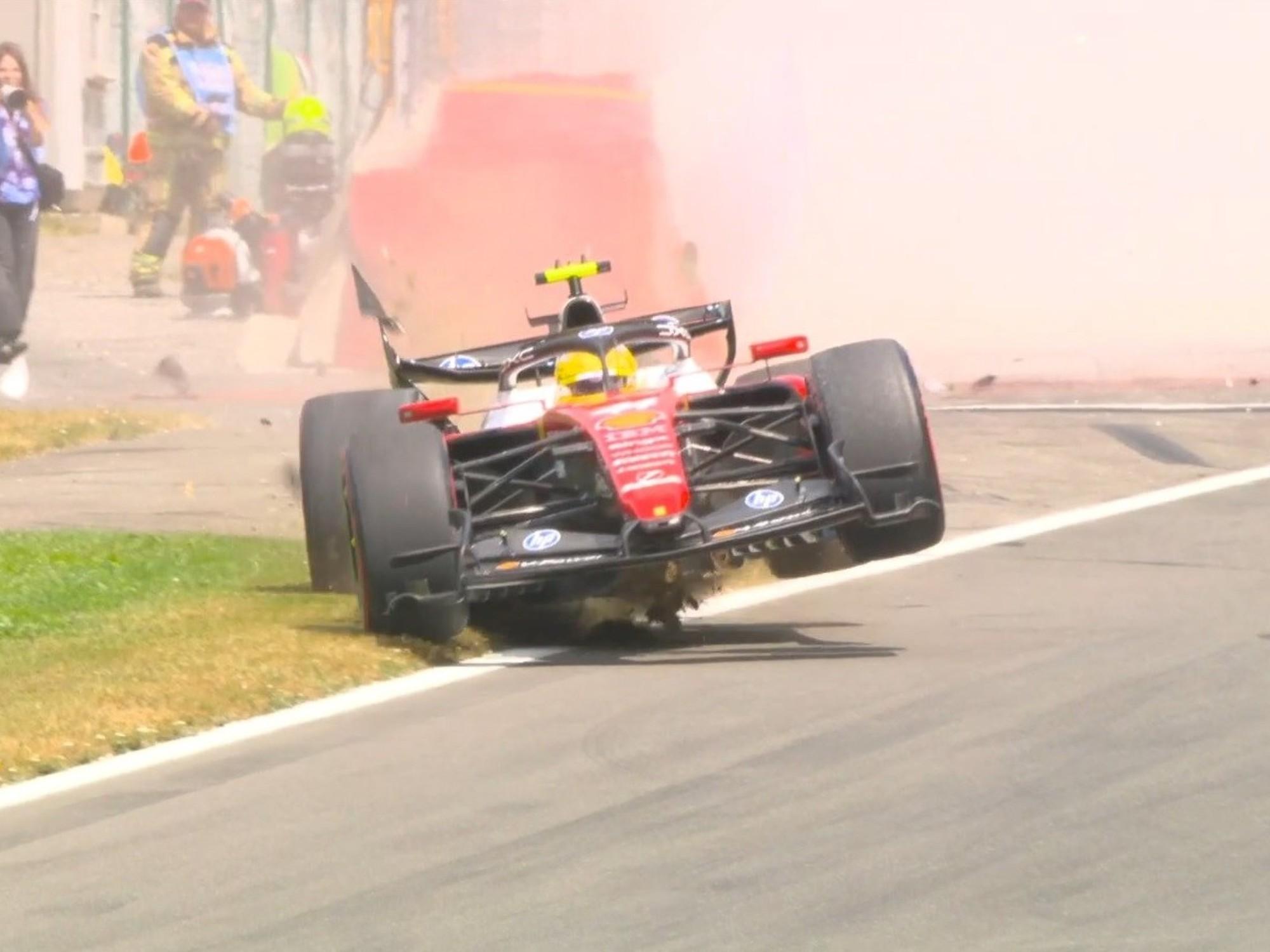 Lewis Hamilton chocó en Bélgica: ¿llega a la clasificación?