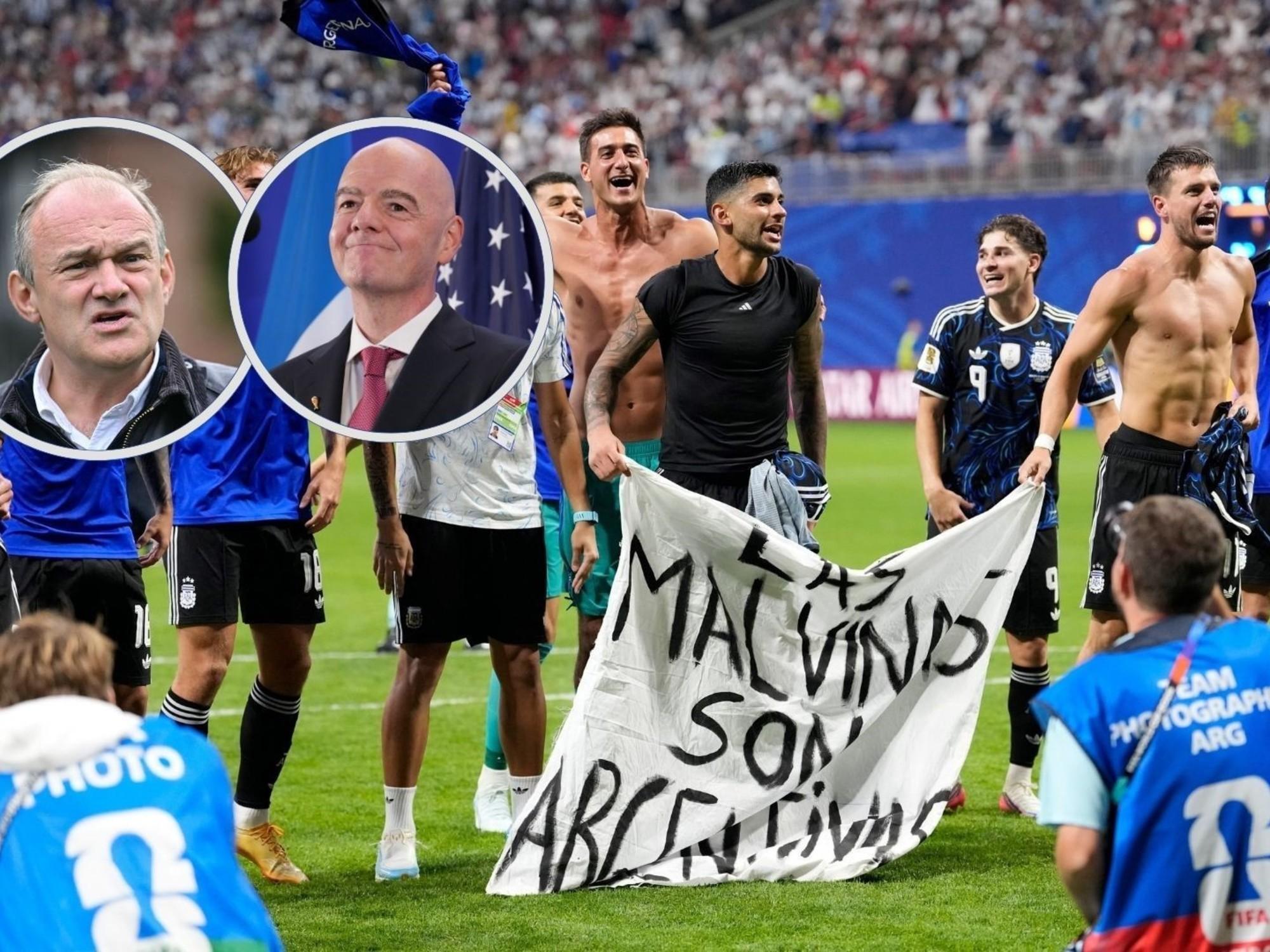 Inglaterra: exigen salir de la FIFA por la bandera de Malvinas