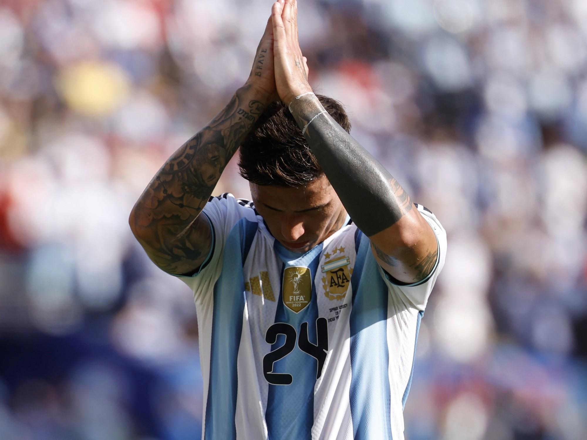 Enzo Fernández: el llamativo posteo tras perder la final con España